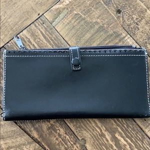 Ann Taylor Loft Leather Black Wallet